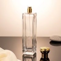 Flacon de parfum de 200 ml grande capacité, carré, à fond épaissi, avec pulvérisateur fin, vide, pour usine
