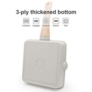 Sanlang Bán Buôn Pfoa Miễn Phí Cao Cấp Đúc Nhôm Bít Tết <span class=keywords><strong>Pan</strong></span> Lớn Griddles Chảo Không Dính Vuông Nướng <span class=keywords><strong>Pan</strong></span> Cho Bếp Tops - Product Image 3