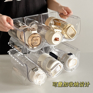 Transparent Cup Storage Rack Rectangle 1 Layer Standing Type Kitchen Cabinet <b>Organizer</b> Eco Friendly <b>Desktop</b> Holder - Product Image 5