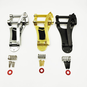 Pont de tremolo pour guitare électrique style LP avec barre de tremolo à grande poignée, plaque de tirage de cordière de guitare avec vis et ressorts complets - Product Image 6