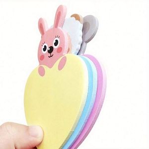Cartoon <b>Animal</b> Memo Pads Heart-Shaped Magnetic Student Reminder Office Message Sticky Notes Back-to-School Paper Gift - Product Image 5