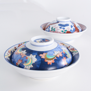 Bol japonais <span class=keywords><strong>Donburi</strong></span> avec couvercle en porcelaine, bol à nouilles ramen, bol à riz avec couvercle - Product Image 4
