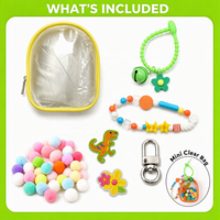 Sac fourre-tout léger en PVC transparent pour boîte mystère, idéal pour poupées en coton et kit de fabrication de bracelets avec perles