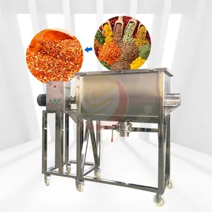 Mixer bubuk cabai pita 1000kg 500 Kg mesin campuran bubuk kakao campuran arang pupuk Horizontal