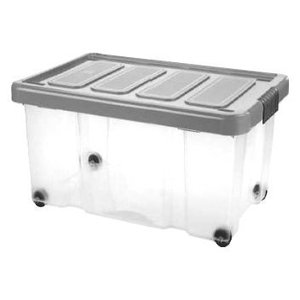 Contenitore (60Lt) con ruote <b>PUZZLE</b> BOX Grafite 8035640AK5 - Product Image 1