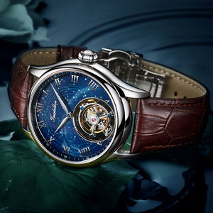 <span class=keywords><strong>Star</strong></span> Tourbillon นาฬิกาข้อมือแบบกลไกของผู้ชายนาฬิกา316ไพลินเหล็กกลวง - Product Image 5