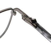 Monture de lunettes optiques carrées en métal argenté de luxe avec logo personnalisé, pour femmes, en acétate, design tendance