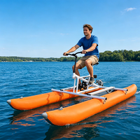 Vélo aquatique gonflable à coque en aluminium Hailebao, vélo à pédales flottant en PVC pour la navigation sur lac et mer