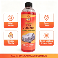 Shampooing de lavage auto concentré 500ml Rouge Acide PA1:10, Savon Moussant pour le detailing, Dégraissant pour poussière de frein, Nettoyant pour canon à mousse