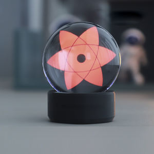 Led Crystal Audio Bol Voor <span class=keywords><strong>Sharingan</strong></span> Nachtlampje-Anime Muziek Ritme Bureau Decor Cadeau Voor Anime Fans Met Dynamische Verlichting - Product Image 1