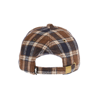 Casquette de baseball vintage en laine mélangée à 6 panneaux avec patch en cuir véritable, profil bas, doublure intégrale, idéale pour l'hiver et les activités de plein air