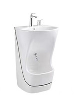 Station de Wudu en Porcelaine Grande Taille et Durable, Lavabo Autoportant pour Lavage des Pieds pour Projets de Mosquées