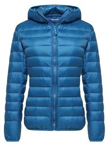 Trọng lượng nhẹ trùm đầu Packable siêu nhẹ áo thoáng khí ấm áp mùa đông outwear Áo Womens xuống áo khoác - Product Image 4