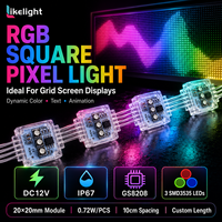 Pantalla LED de Malla RGB Programable para Exteriores de 20 mm GS8208 DC12V IP67 Resistente al Agua para Proyectos de Fachadas Digitales