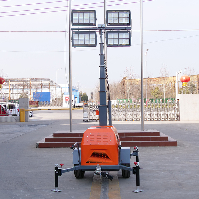 7m Adjustable Mast, Outdoor High-intensity Lighting Mobile Light Tower