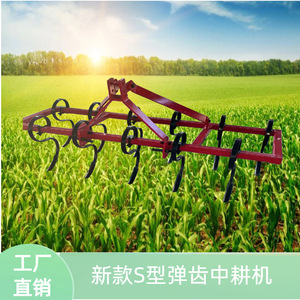 Farm <b>Cultivator</b> 4 Row S Type Spring Tine Medium For Corn Cotton Intercropping Soil Loosening - Product Image 2