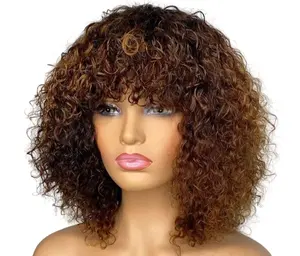 Barato Virgem Brasileira Kinky Curly Cabelo Humano Hd Peruca Frontal Do Laço Completo, Atacado Cabelo Humano Natural Transparente Peruca Dianteira Do Laço