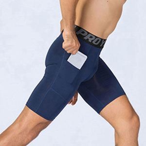 Quick Dry Compression Running Tights <b>Men</b> Elastic Waist Breathable Eco-Friendly Pocket Gym Fitness <b>Shorts</b> Sportswear Customized - Product Image 3