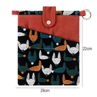 Housse de protection pour livre en tissu brodé personnalisé, en coton et lin, cadeau pour les amoureux des livres, pochette portable pour Kindle