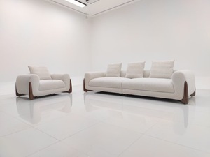 Base <span class=keywords><strong>de</strong></span> madera tapizada, diseño <span class=keywords><strong>de</strong></span> <span class=keywords><strong>dos</strong></span> cojines, sofá <span class=keywords><strong>de</strong></span> sensación contemporáneo - Product Image 2