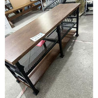 Prix de liquidation Original américain rétro Vintage fer bois deux rangées multicouche support de stockage Console Tables exportation