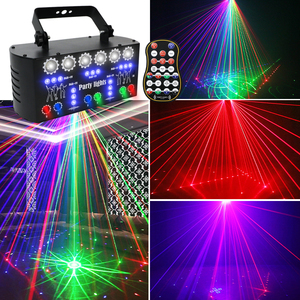Stocks locales 27 Eyes Stage Light Dj Laser Light Rgb Beam Ravelight Control remoto Sonido activado para Weeding Show Events Club - Product Image 2