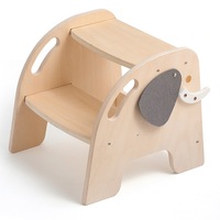 Kinder Holz Elefant Kletter stuhl Kindergarten Bett Wasch hocker Leiter Holz Handwerk & Wand schilder Produkt