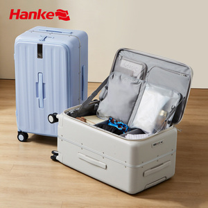 <span class=keywords><strong>Valise</strong></span> de voyage rigide en polycarbonate PC avec cadre en aluminium à ouverture latérale 1:9, compartiments profonds et sacs de rangement étanches détachables - Product Image 1