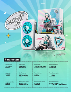 New Dual Fan 8Pin 128Bit 8GB GDDR6 Memory PCI 4.0 16X Desktop PC <b>Builder</b> Esports Gaming GeForce RTX 4060 Graphics Card High-Perf - Product Image 6