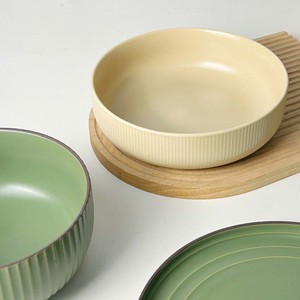 Morandi Green Nordic-Style <b>Large</b>-Sized Ceramic Rice Bowls and <b>Plates</b> Vegetable Salad Soup with Stand for Parties - Product Image 4
