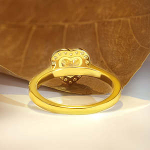 Bague de Fiançailles, Anniversaire, Saint-Valentin, Soirée pour Femme, Qualité Export, Luxe, Perle Argentée en Forme de Cœur - Product Image 3