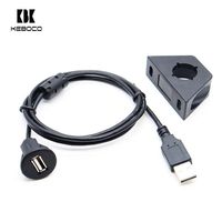 Cable de Extensión USB 2.0 Macho a Hembra para Montaje Empotrado en Panel, para Modificación de Autos, Camiones y Embarcaciones