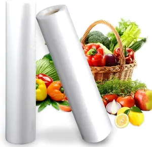 שימוש חוזר מכולת אחסון מזון Hdpe פלסטיק לייצר פולי אריזה שטוחה תיק על רול פירות ירקות שקיות