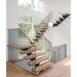CBMMART 홈 계단 주도 빛 단계 현대 led 조명 계단 나무 밟기 계단 디자인
