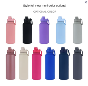 Nouvelle gourde de sport portable à poignées épaisses en acier inoxydable 304, style américain, grande ouverture, tasse d'escalade, double paroi sous vide, cadeau - Product Image 3