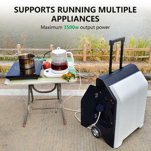 E-mingze Batería de Litio Lifepo4 de 3500W, 3KWH, <span class=keywords><strong>Cargador</strong></span> de Emergencia para Automóvil Eléctrico de Carga Rápida, Panel Solar de 3KWH, Paquete de Energía Portátil - Product Image 5