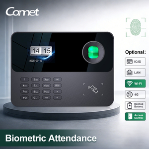 Machine de pointage des heures par empreinte digitale avec port RJ4 LAN, Wi-Fi 4G et batterie de secours - Product Image 1