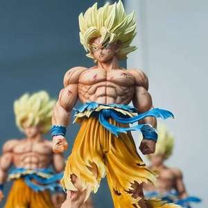 Statua Jt <span class=keywords><strong>Z</strong></span> Son Goku in PVC con Teste Intercambiabili, Base LED, Action Figure Super Saiyan da Collezione, Giocattoli e Regali - Product Image 5