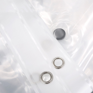 Tenda Doccia Trasparente in PEVA Ecologica Antimuffa Impermeabile Certificata OEKO-TEX con 12 Occhielli Antiruggine - Confezione Bulk - Product Image 2