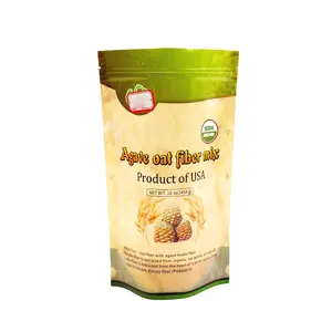 Sacos de embalagem PP amarelados personalizáveis mais vendidos, saco plástico Ziplock de pé reutilizável para trigo com zíper