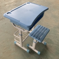 Ensemble de bureau et chaise d'école personnalisé pour la salle de classe, mobilier scolaire pour étudiants, bureau et chaise réglables en hauteur