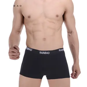 Boxer Pakaian Dalam Katun Combed Pabrikan OEM Pria Celana Boxer Lembut Pria dengan Kantong