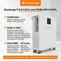 Système de stockage d'énergie hybride résidentiel et commercial 14,34 kWh 6 kW, batterie LiFePO4 51,2 V 280 Ah avec onduleur
