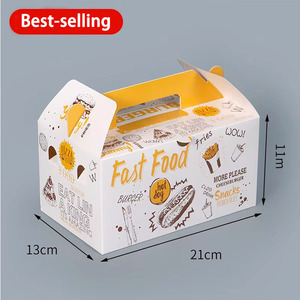 Tùy chỉnh in ấn cấp thực phẩm dùng một lần Takeaway bao bì chiên sâu thực phẩm Kid của Snack khoai tây chiên Burger chiên gà hộp - Product Image 1