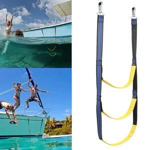 Autonomy Inflatable <b>Boat</b> Ladder Nylon Webbing Stainless Steel <b>Hooks</b> Folding Hanging Ladder For <b>Boats</b> Yacht Side Access - Product Image 4