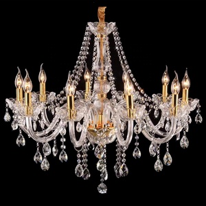 Classici moderni di lusso K9 lampadario di cristallo soggiorno lampada a sospensione in vetro dorato per lampadari e lampade a sospensione per camera da letto dell'hotel - Product Image 1