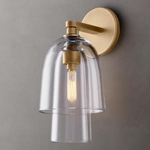 金色装饰黄铜 E26 LED 壁灯，竹制灯体，现代设计，可调光，适用于卧室、酒店床头背景照明 - Product Image 2