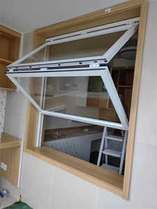Hiện đại bền nhôm hợp kim Tempered Kính Gấp cửa ra vào và cửa sổ dọc mở mô hình dễ dàng để mở lên và xuống - Product Image 6