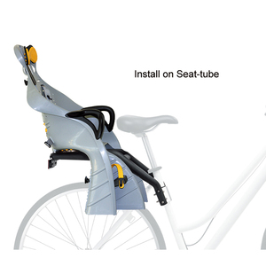 Siège porte-enfant Sunnywheel pour vélo à cadre en alliage, installation sans outil, capacité 22 kg, appuie-tête réglable, verrou de sécurité, facile à utiliser - Product Image 5