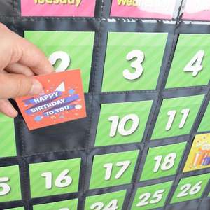 Material Escolar y de Oficina, Calendario Mensual de Bolsillo de 71 Tarjetas para Niños, Personalizable, Ideal para el Aula y el Hogar - Product Image 6